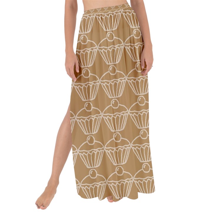 Cake Brown Sweet Maxi Chiffon Tie-Up Sarong