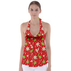 Ginger cookies Christmas pattern Babydoll Tankini Top