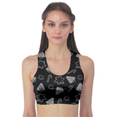 Ginger Cookies Christmas Pattern Sports Bra by Valentinaart