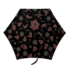 Ginger Cookies Christmas Pattern Mini Folding Umbrellas by Valentinaart