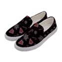 Ginger cookies Christmas pattern Women s Canvas Slip Ons View2