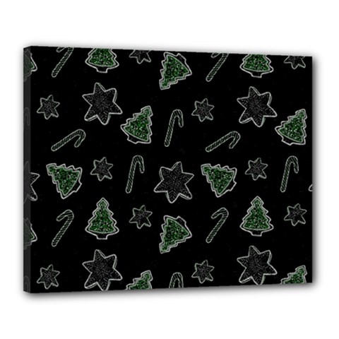 Ginger Cookies Christmas Pattern Canvas 20  X 16 