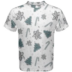 Ginger Cookies Christmas Pattern Men s Cotton Tee by Valentinaart