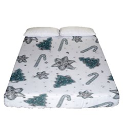 Ginger Cookies Christmas Pattern Fitted Sheet (queen Size)