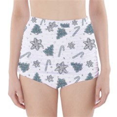 Ginger Cookies Christmas Pattern High-waisted Bikini Bottoms