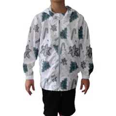 Ginger Cookies Christmas Pattern Hooded Wind Breaker (kids)