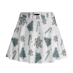 Ginger Cookies Christmas Pattern Mini Flare Skirt by Valentinaart