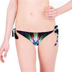 Colorful Fractal Flower Star Green Purple Bikini Bottom