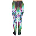 Colorful Fractal Flower Star Green Purple Women s Tights View2