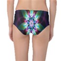 Colorful Fractal Flower Star Green Purple Mid-Waist Bikini Bottoms View2