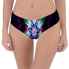 Colorful Fractal Flower Star Green Purple Reversible Classic Bikini Bottoms by Mariart