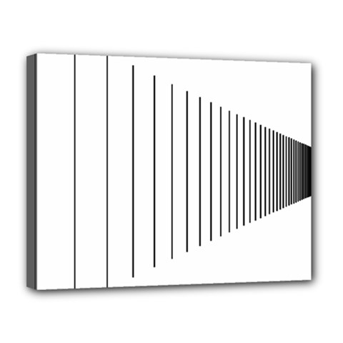 Fence Line Black Canvas 14  X 11 