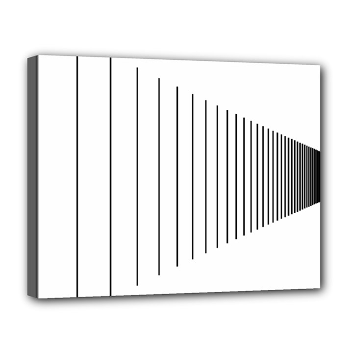 Fence Line Black Canvas 14  x 11 