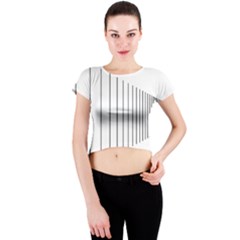 Fence Line Black Crew Neck Crop Top