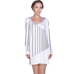 Fence Line Black Long Sleeve Nightdress