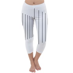 Fence Line Black Capri Winter Leggings 