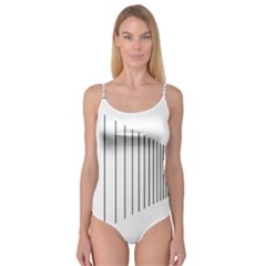 Fence Line Black Camisole Leotard 