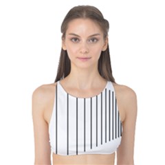 Fence Line Black Tank Bikini Top