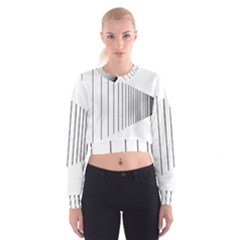 Fence Line Black Cropped Sweatshirt by Mariart