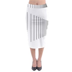 Fence Line Black Midi Pencil Skirt