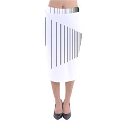 Fence Line Black Velvet Midi Pencil Skirt