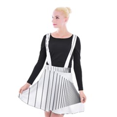 Fence Line Black Suspender Skater Skirt