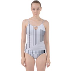 Fence Line Black Cut Out Top Tankini Set