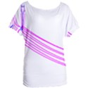 Electricty Power Pole Blue Pink Women s Oversized Tee View1