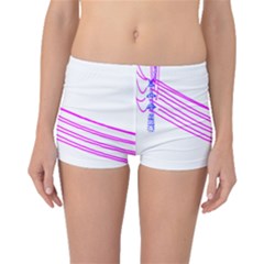 Electricty Power Pole Blue Pink Boyleg Bikini Bottoms by Mariart