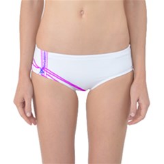 Electricty Power Pole Blue Pink Classic Bikini Bottoms by Mariart