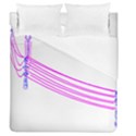 Electricty Power Pole Blue Pink Duvet Cover (Queen Size) View1