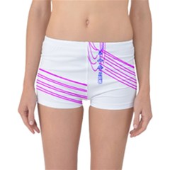 Electricty Power Pole Blue Pink Reversible Boyleg Bikini Bottoms by Mariart