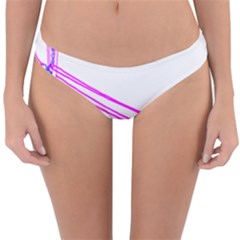 Electricty Power Pole Blue Pink Reversible Hipster Bikini Bottoms by Mariart