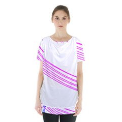 Electricty Power Pole Blue Pink Skirt Hem Sports Top