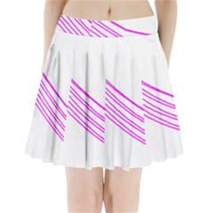 Electricty Power Pole Blue Pink Pleated Mini Skirt