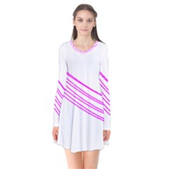 Electricty Power Pole Blue Pink Flare Dress