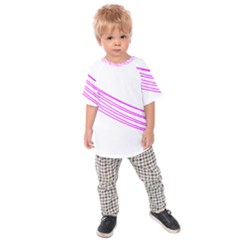 Electricty Power Pole Blue Pink Kids Raglan Tee