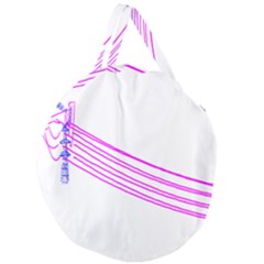 Electricty Power Pole Blue Pink Giant Round Zipper Tote