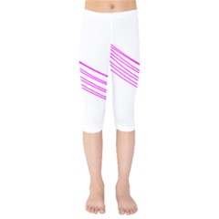 Electricty Power Pole Blue Pink Kids  Capri Leggings 