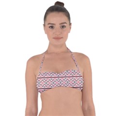 Clipart Embroidery Star Red Line Black Halter Bandeau Bikini Top