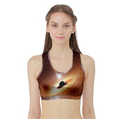 Coming Supermassive Black Hole Century Sports Bra With Border by Mariart