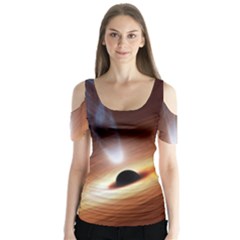 Coming Supermassive Black Hole Century Butterfly Sleeve Cutout Tee 