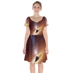 Coming Supermassive Black Hole Century Short Sleeve Bardot Dress