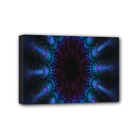 Exploding Flower Tunnel Nature Amazing Beauty Animation Blue Purple Mini Canvas 6  X 4  by Mariart