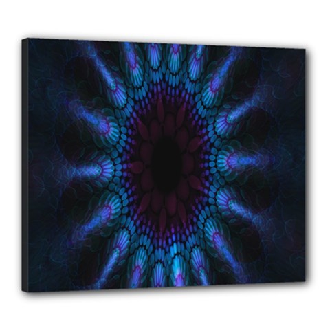 Exploding Flower Tunnel Nature Amazing Beauty Animation Blue Purple Canvas 24  X 20 