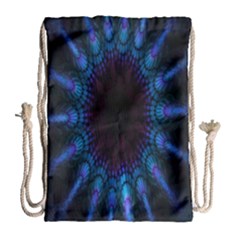 Exploding Flower Tunnel Nature Amazing Beauty Animation Blue Purple Drawstring Bag (large) by Mariart