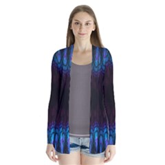 Exploding Flower Tunnel Nature Amazing Beauty Animation Blue Purple Drape Collar Cardigan