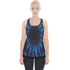 Exploding Flower Tunnel Nature Amazing Beauty Animation Blue Purple Piece Up Tank Top by Mariart