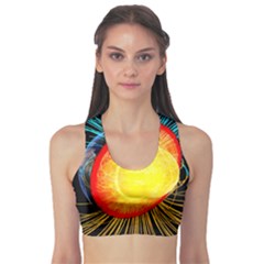 Cross Section Earth Field Lines Geomagnetic Hot Sports Bra by Mariart