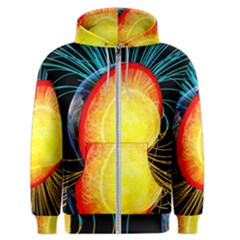 Cross Section Earth Field Lines Geomagnetic Hot Men s Zipper Hoodie by Mariart